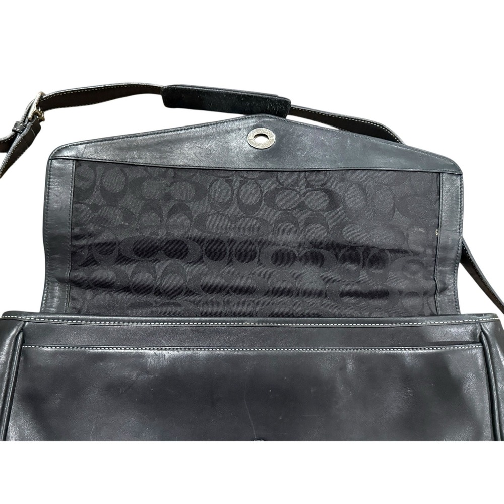 Vintage Coach Lexington Messenger Bag Black Leather Briefcase Crossbody 6457 - Picture 5 of 16